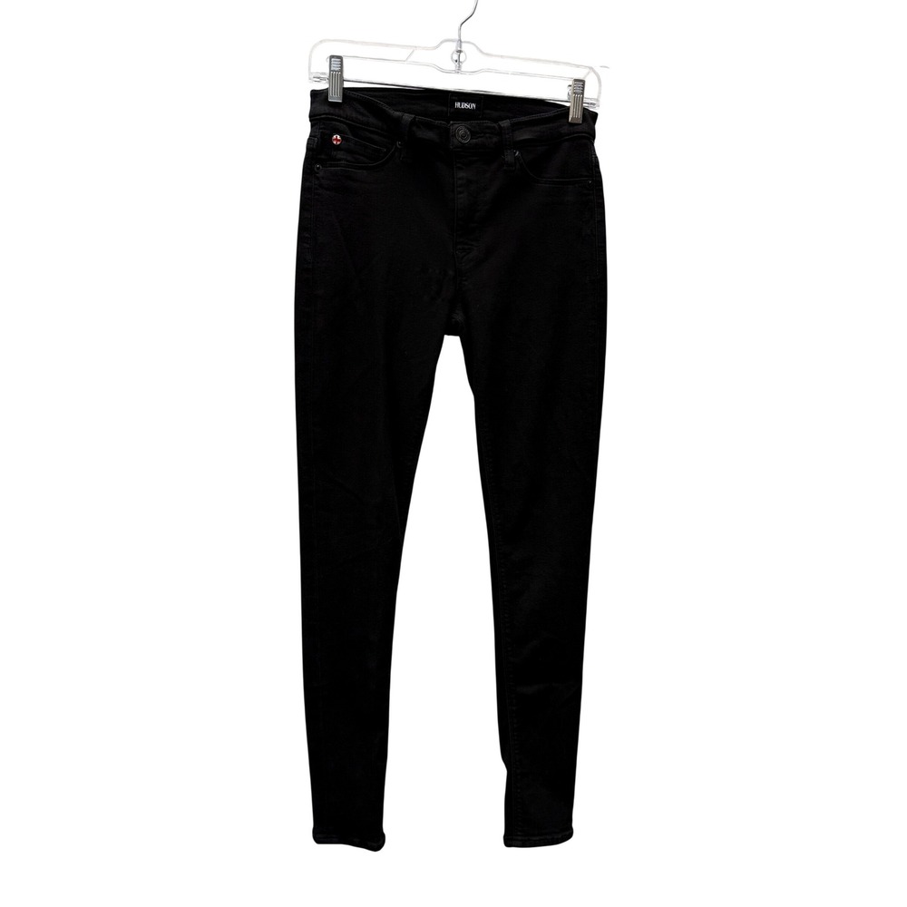 Hudson Skinny Jeans Women's Size 6 Black Excellent Stretch Denim Casual Classic